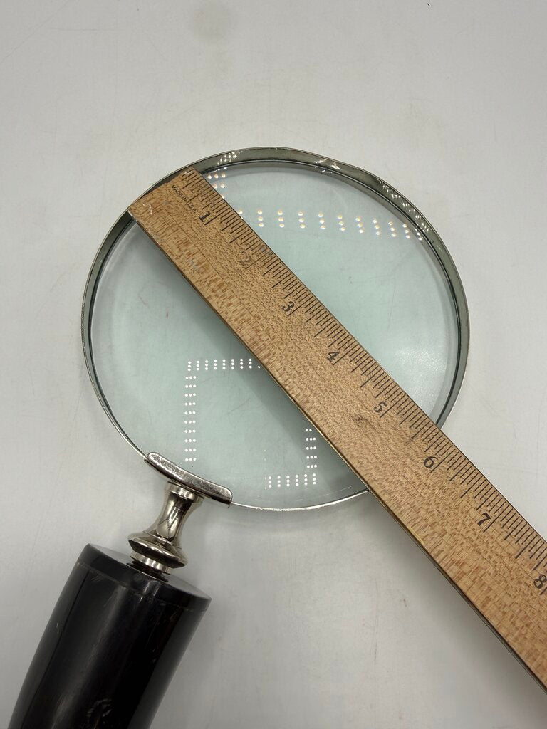 VTG 6” Diameter Magnifying Glass Horn Shape Handle /ro