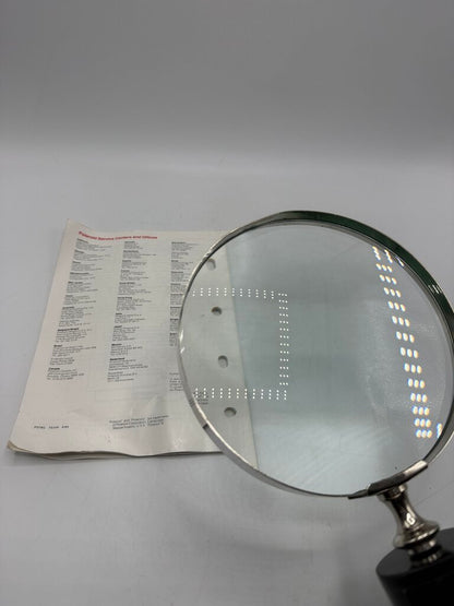 VTG 6” Diameter Magnifying Glass Horn Shape Handle /ro