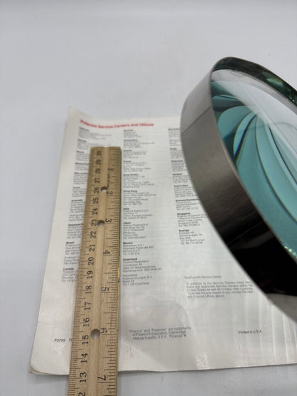 VTG 6” Diameter Magnifying Glass Horn Shape Handle /ro