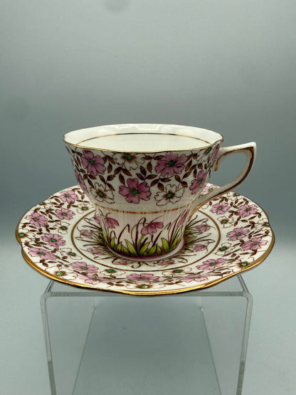 Set of 2 VTG Rosina Bone China England Tea Cup & Saucer /roh