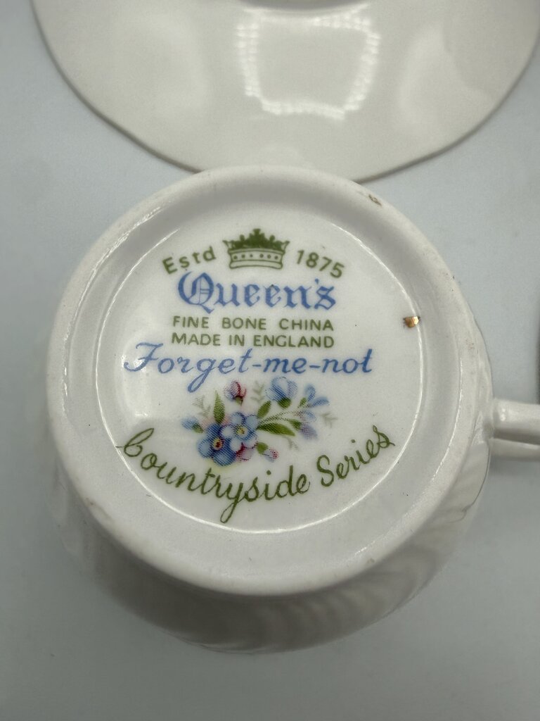 Set of 2 VTG Queen’s Bone China England Tea Cup & Saucer /roh