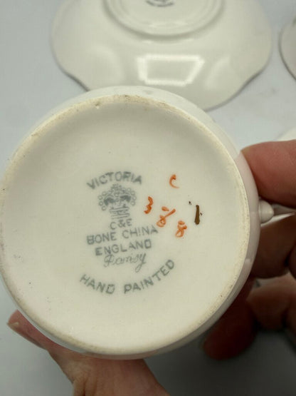 VTG set of 2 Fine Bone China Tea Cup & Saucer Made In England /roh