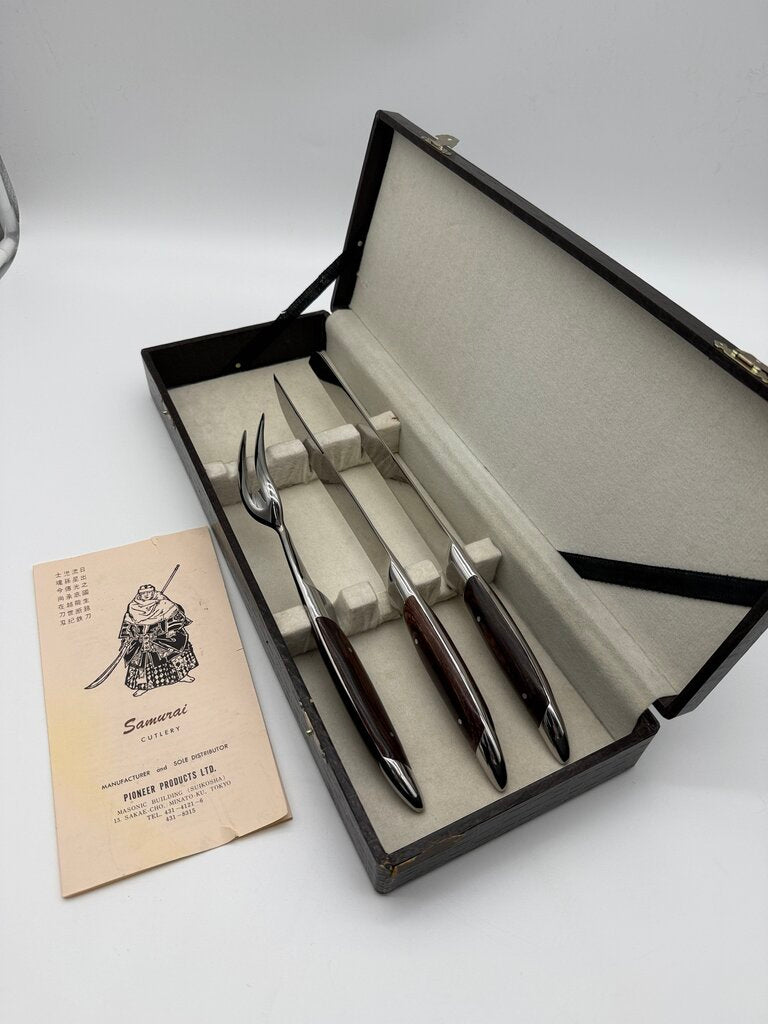 VTG Samurai Cutlery 3 pc Stainless Steel Carving Set Pioneer Products /rw