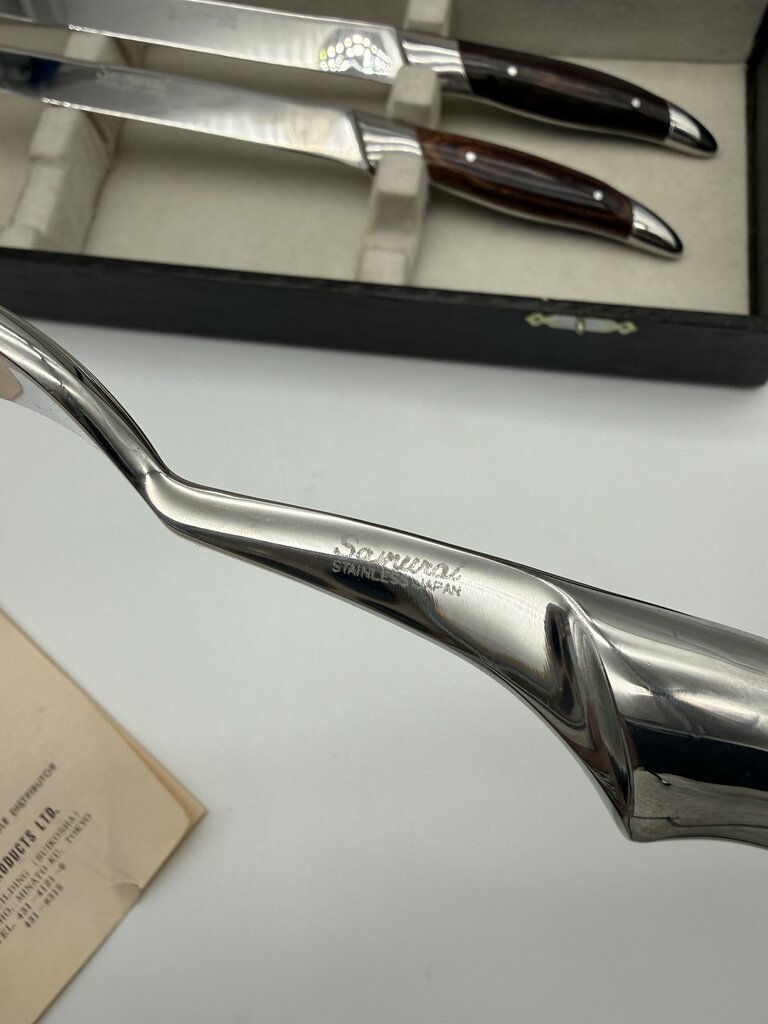 VTG Samurai Cutlery 3 pc Stainless Steel Carving Set Pioneer Products /rw