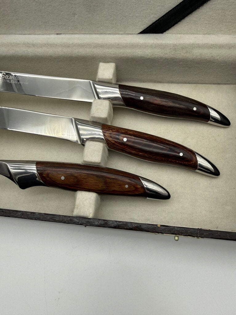 VTG Samurai Cutlery 3 pc Stainless Steel Carving Set Pioneer Products /rw