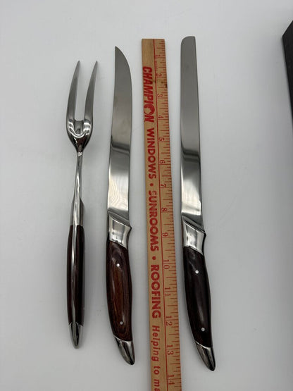 VTG Samurai Cutlery 3 pc Stainless Steel Carving Set Pioneer Products /rw