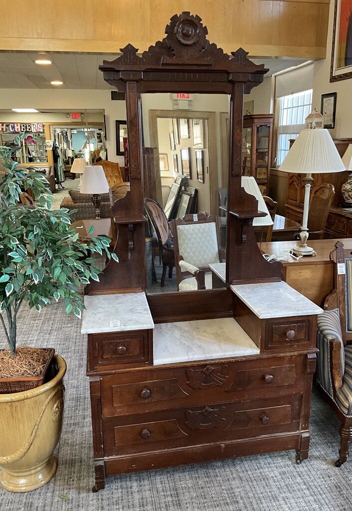 Victorian Styled Drop Well Dresser (Wood Hardware)