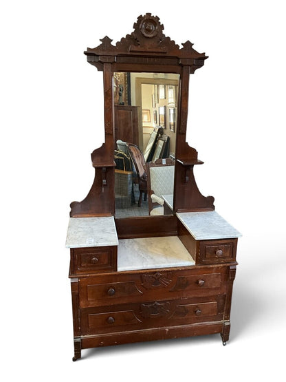Victorian Styled Drop Well Dresser (Wood Hardware)