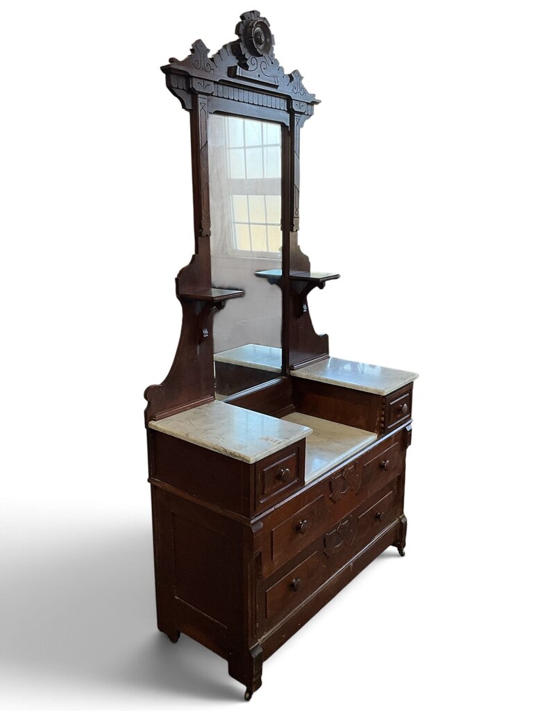 Victorian Styled Drop Well Dresser (Wood Hardware)