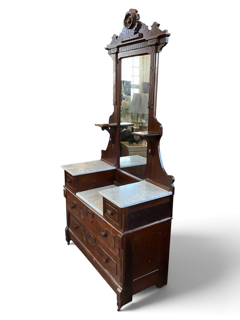Victorian Styled Drop Well Dresser (Wood Hardware)