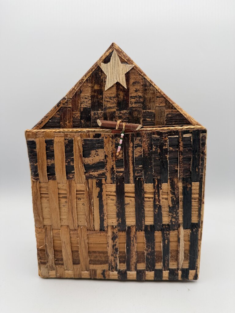 African Banana Fiber Art Nativity Set w/Stable 12 pieces /ro