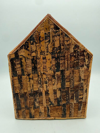 African Banana Fiber Art Nativity Set w/Stable 12 pieces /ro