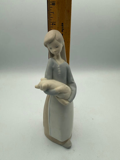 VTG Lladro #1011 “Girl with PIg” Figurine Retired Matte Finish /ro