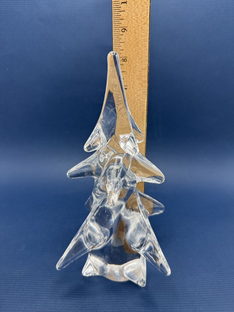 Toscany Solid Clear Crystal Christmas Tree 8” Tall /ro