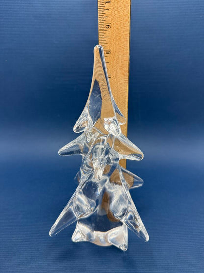 Toscany Solid Clear Crystal Christmas Tree 8” Tall /ro