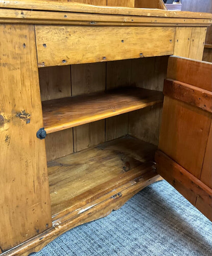 Antique High-Back Pine Dry Sink