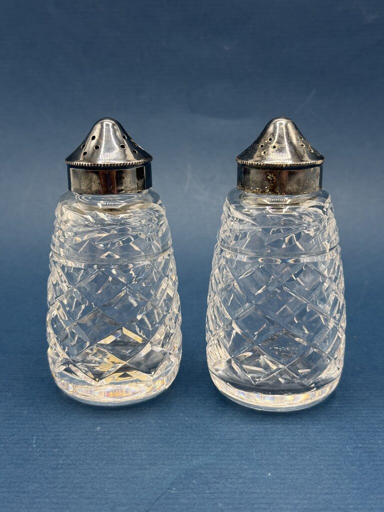 VTG Waterford Crystal Glendore Salt And Pepper Shakers Set /ro