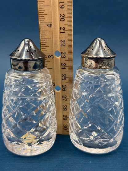 VTG Waterford Crystal Glendore Salt And Pepper Shakers Set /ro