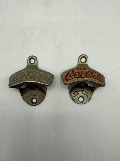 Set of 2 VTG Coca-Cola Starr X Wall Mount Bottle Opener /ro