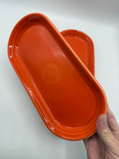 Set of 2 Fiesta Persimmon Utility Trays 12” Long /rb