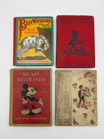 Antique Set of 4 Hard Cover Children’s Books /rb