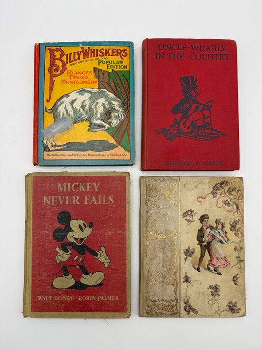 Antique Set of 4 Hard Cover Children’s Books /rb