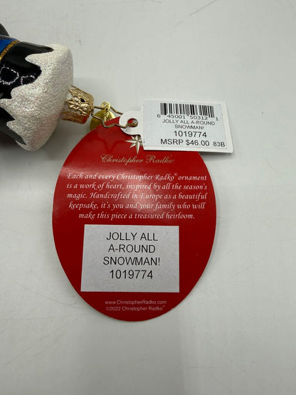 Christopher Radko Jolly All A-Round Snowman Ornament /ro