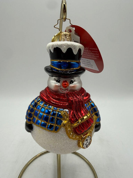 Christopher Radko Jolly All A-Round Snowman Ornament /ro