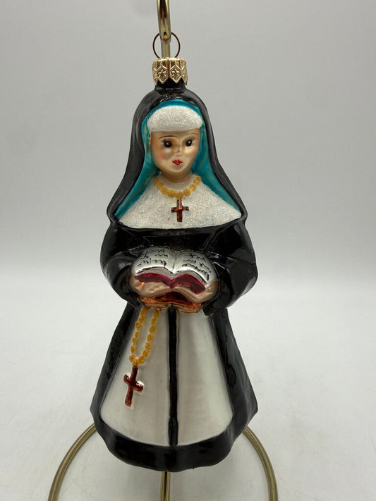 Christopher Radko Blown Glass Ornament “Sister Act” Singing Nun /ro