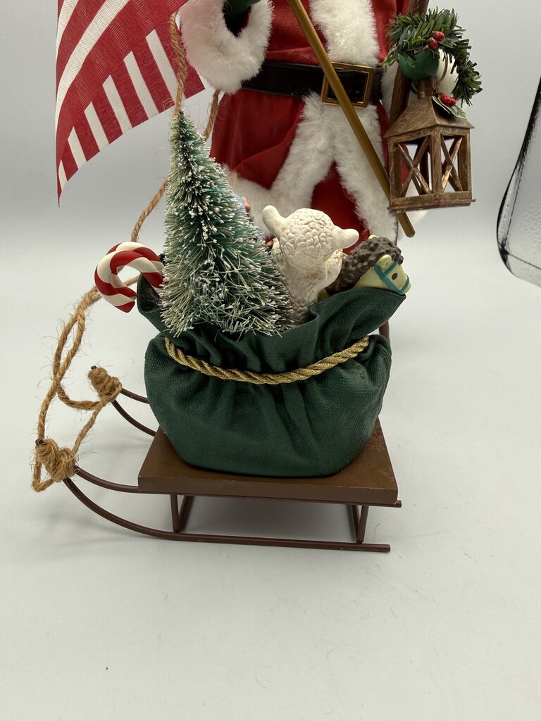 KSA Collectables Kurt Adler “Santa with Musical Sled” Wind up Sled /ro