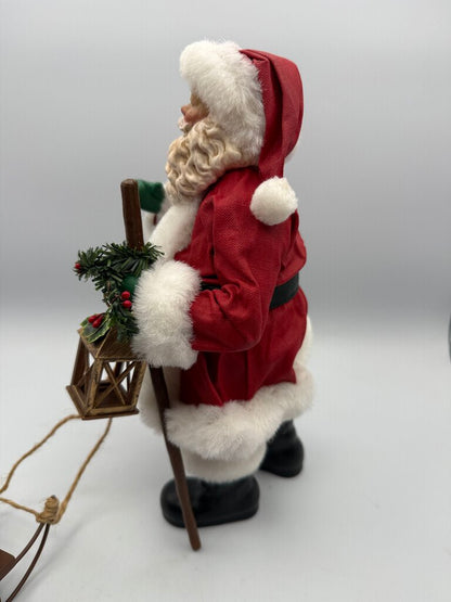 KSA Collectables Kurt Adler “Santa with Musical Sled” Wind up Sled /ro