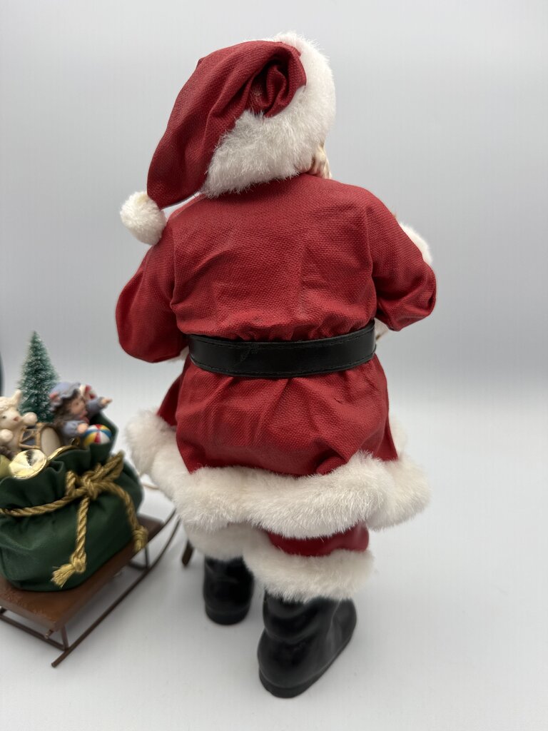 KSA Collectables Kurt Adler “Santa with Musical Sled” Wind up Sled /ro