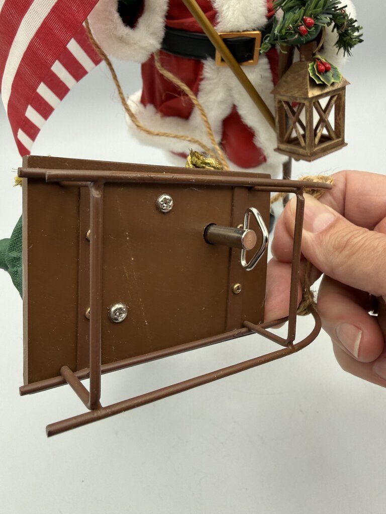 KSA Collectables Kurt Adler “Santa with Musical Sled” Wind up Sled /ro