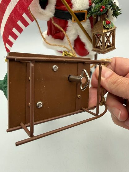 KSA Collectables Kurt Adler “Santa with Musical Sled” Wind up Sled /ro