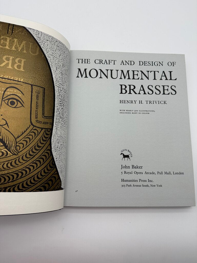 The Craft and Design of Monumental Brasses by Henry Trivick Slipcovered /ro
