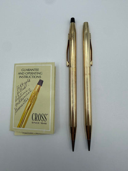 VTG set of 2 Cross 12KT Gold Filled Mechanical Pencils /ro
