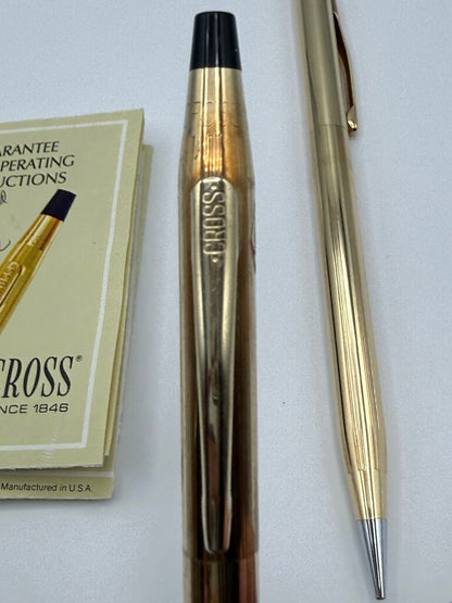 VTG set of 2 Cross 12KT Gold Filled Mechanical Pencils /ro