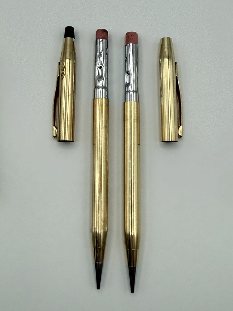 VTG set of 2 Cross 12KT Gold Filled Mechanical Pencils /ro