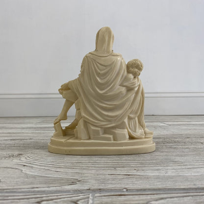 Vintage Ivory Pieta Sculpture; Mother of Christ Figurine /bh