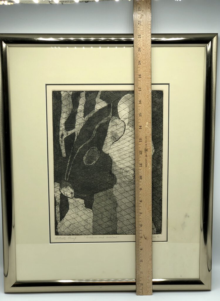 Rita F. Price Monotype Collage Artist Proof Framed /b