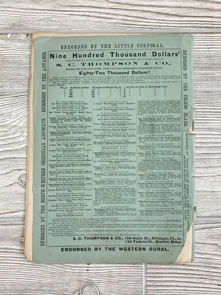 Antique The Little Corporal; March, 1870; Children’s Magazine /bh