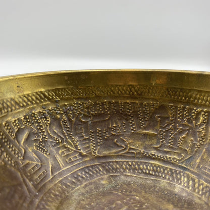 Vintage Egyptian Brass Stacking Bowls - Set of 2