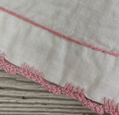 Vintage Hand-Embroidered Kitchen Tablecloth /hg