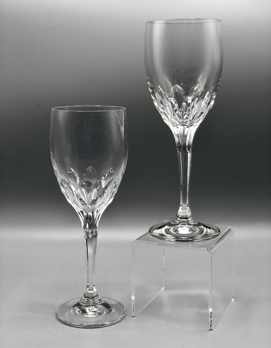 2ea GORHAM Crystal Diamond Clear Wine Glasses /b