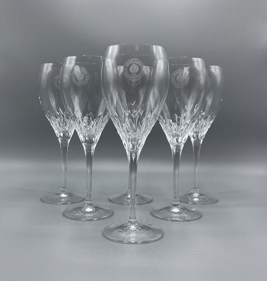 Cristal D’Arques-Durand Capella Water Goblets with Grand Rapids Community College Insignia Set/5 /hg