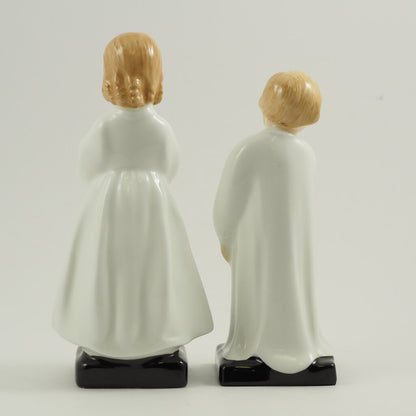 Royal Doulton Pair Figurines “Bedtime & Darling” HN1978 HN1985 /b