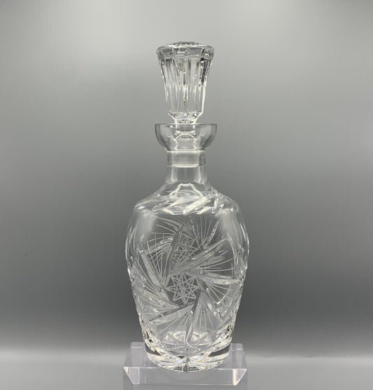 Mid-Century Brilliant Cut Glass Decanter /hg