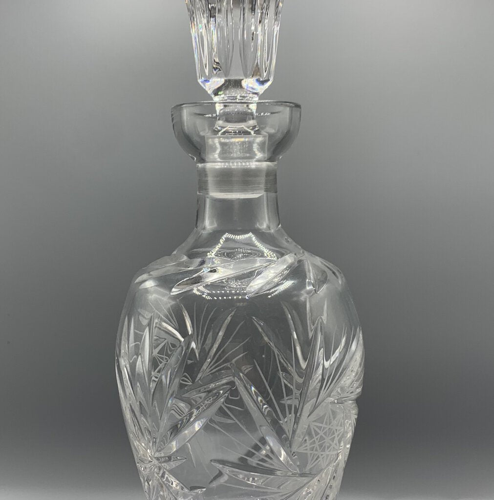 Mid-Century Brilliant Cut Glass Decanter /hg