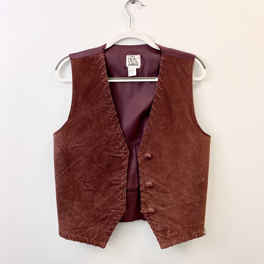 Vintage Gantos Suede Leather Vest /bh