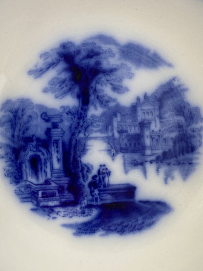 Antique Flow Blue “Shanghai” Ironstone 8 3/4” Serving Bowl England /r